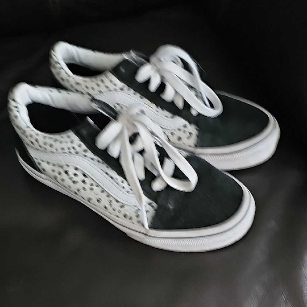 Vans Old Skool Dalmatian Black & True White Skate Shoes - Picture 3 of 4